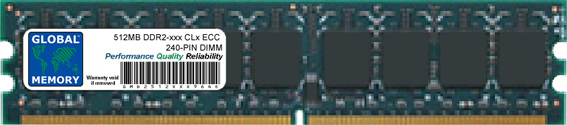 512MB DDR2 533/667/800MHz 240-PIN ECC DIMM (UDIMM) MEMORY RAM FOR SUN SERVERS/WORKSTATIONS